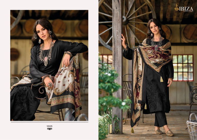 Ibiza Gulnaz Vol 2 Pashmina Printed Dress Material Collection
